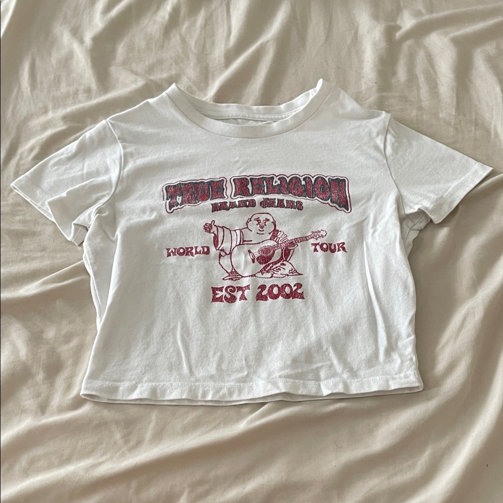 True Religion Cream Graphic Tee